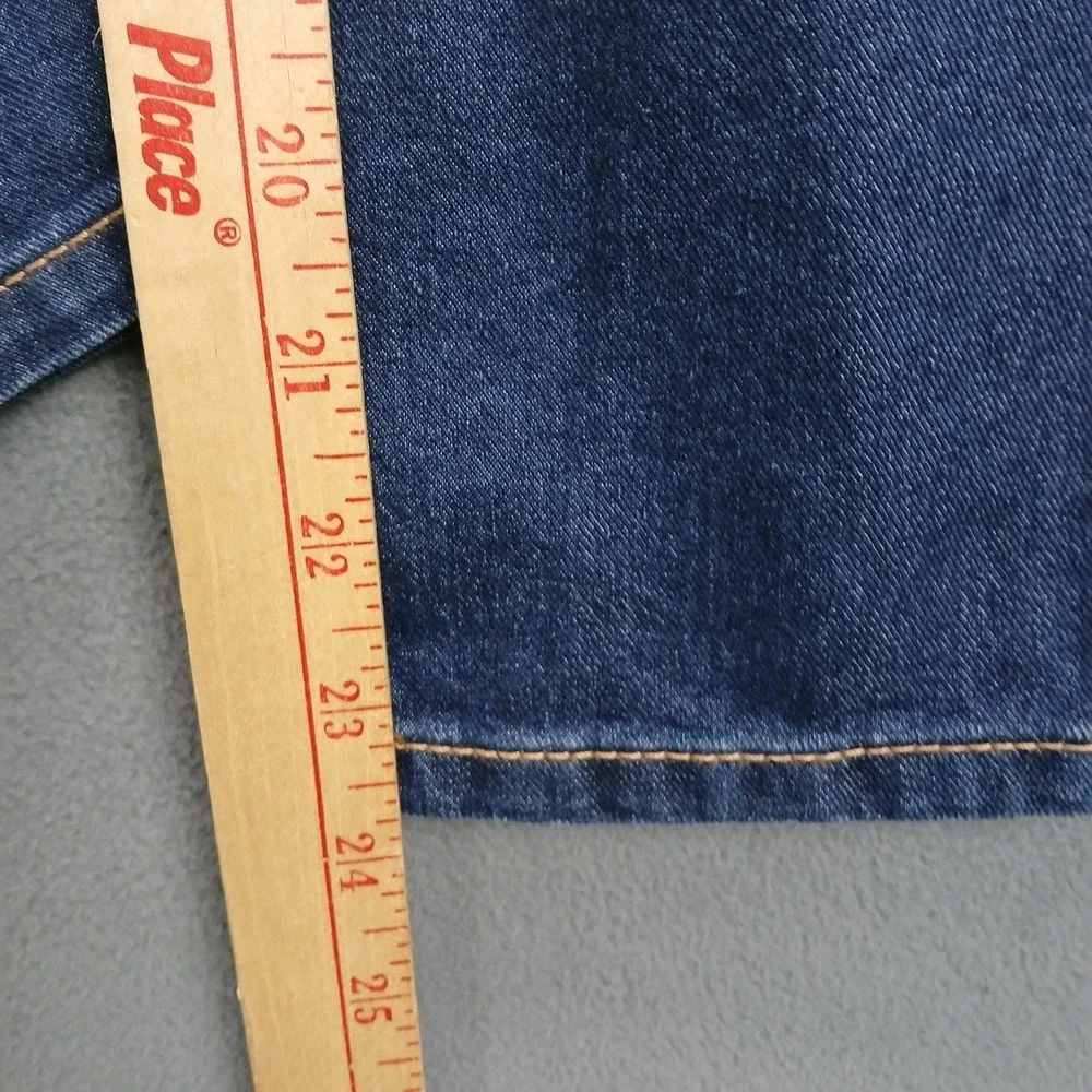 Old Navy‎ Skinny Jeans Girls 8 Blue Denim Cotton Whiskers Detail Mid Rise Casual